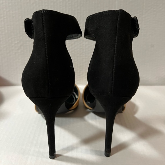 Charles by Charles David Brown Black Strap High heels Pointed toe Women shoes - Picture 6 of 12
